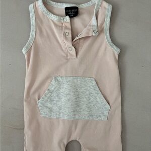 Little Bipsy Pink and White Baby Romper
